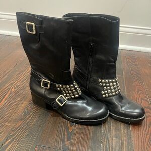 BCBGeneration Black Studded Combat Boots